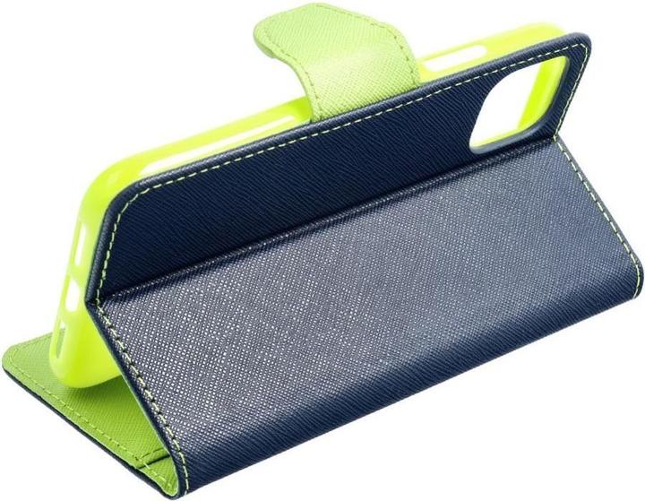 Productafbeelding OEM Book case FANCY Book case for XIAOMI Redmi Note 14 PRO 5G / 14 PRO PLUS 5G navy / lime (Xiaomi Redmi Note 14 Pro 5G)