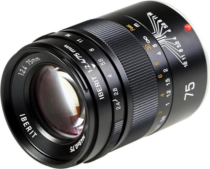 Actual product image Kipon Iberit 75/2.4 full frame Fuji X (Fujifilm X, full size)