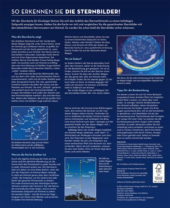 Produktbild Kosmos Sternkarte für Einsteiger (Deutsch, Hermann-Michael Hahn, 2020)