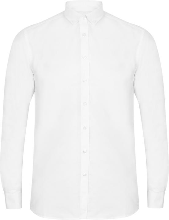 Henbury Modern Langarm Oxford Hemd