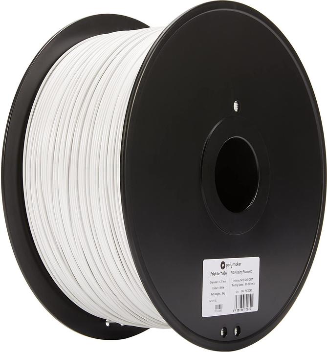 Immagine prodotto Polymaker PolyLite ASA Nero 1,75 mm 3.000 g (ASA, 1.75 mm, 3000 g, Nero)