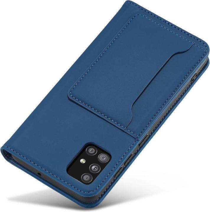 Produktbild Hurtel Magnetkartenetui für Xiaomi Redmi Note 11 Pro Pouch Card Wallet Kartenhalter Blau (Xiaomi Redmi Note 11 Pro)