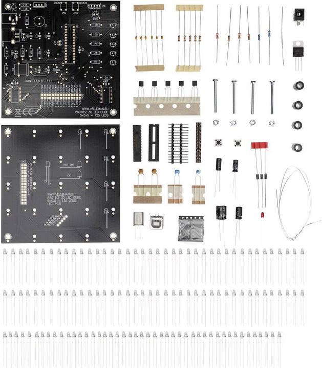 Produktbild Whadda WSL8018W LED Bausatz 3D-LED-Würfel 5 x 5 x 5 (weisse LED)
