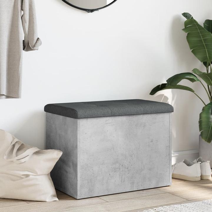 Image du produit VidaXL Banc avec espace de rangement gris béton 62x42x45 cm (42 cm)