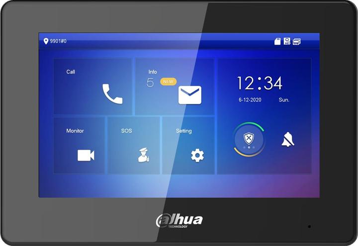 Dahua DHI-VTH5422HB-W - Monitor - Hybrid - 2-Draht - Wi-Fi - Schwarz (1024 x 600 Pixel, 7")