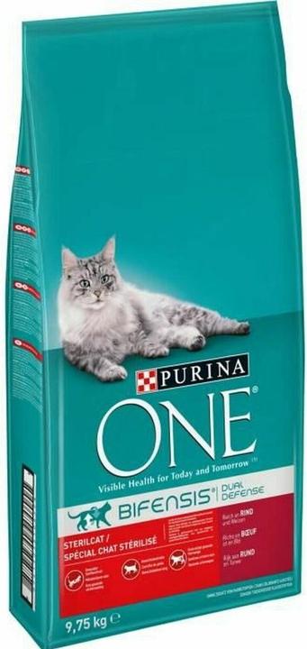 Purina One Sterilcat Wołowina - nourriture sèche pour chats - 9 75kg (Adulte, 9750 g)