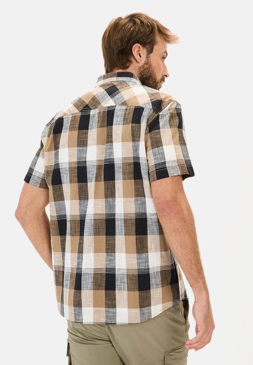 Immagine prodotto Camel Active Kariertes Kurzarmhemd aus reiner Baumwolle (XL)