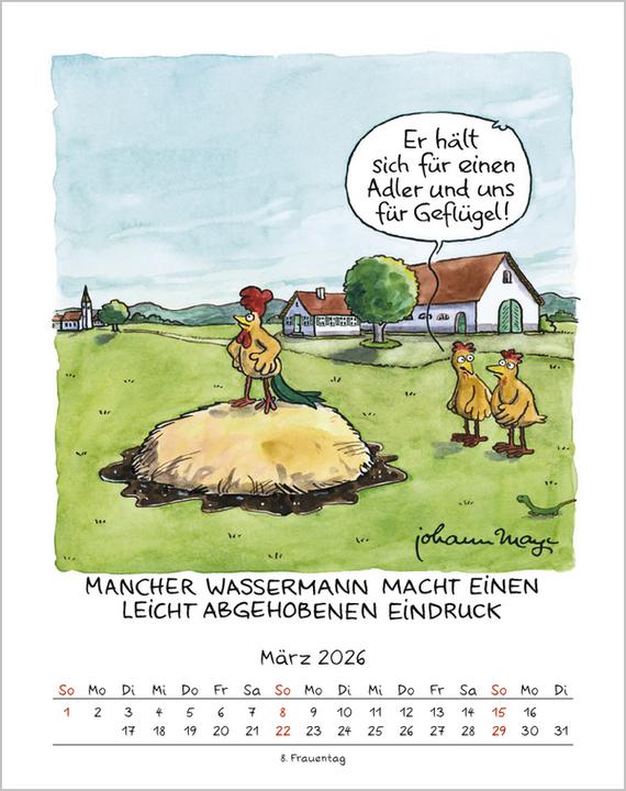 Produktbild Wassermann 2026 (19 x 24 cm, Deutsch)