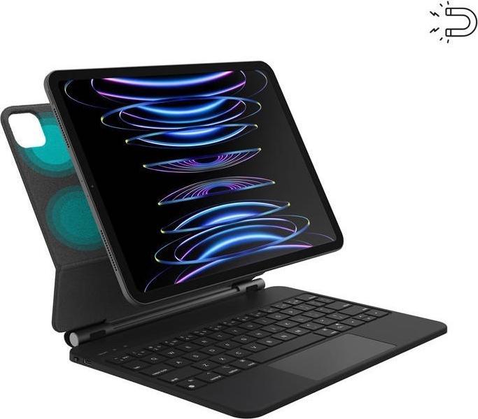 JCPAL FolioKeys Pro Slim Keyboard Case with Trackpad for iPad Pro 12.9-inch (4-6th, 2018-2022)/iPAD Air 13 (Eng. Int.)