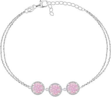 Brilio Silver - Charming silver bracelet with synthetic opals BRC71WP