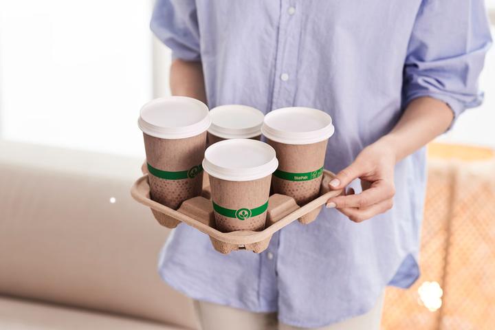 Actual product image Biopak Coffee mug Melli Double Wall 3.5 dl - Plastic-free coating (25 x)