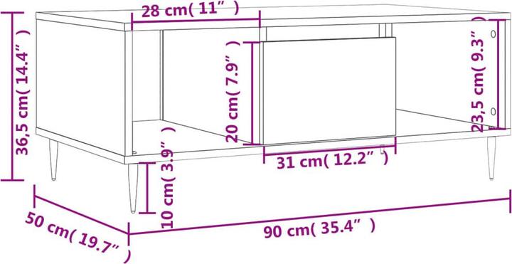 Immagine prodotto VidaXL Rixa (90 x 50 x 36,5 cm)