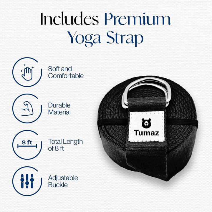 Produktbild ‎Tumaz 2er-Set Yoga Block mit Yoga-Gurt