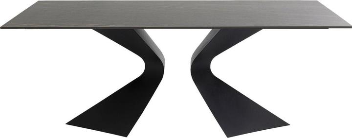 Kare Design Table Gloria Outdoor Ceramic Black 180x90cm (18 cm)