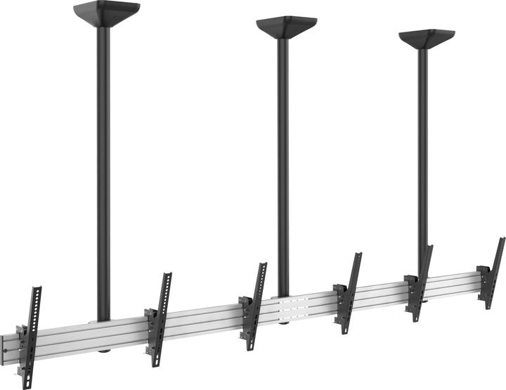 Immagine prodotto equip Pro - Morsetto per 3 display LCD - plastica, alluminio, acciaio - nero, argento (Soffitto, 55", 150 kg)