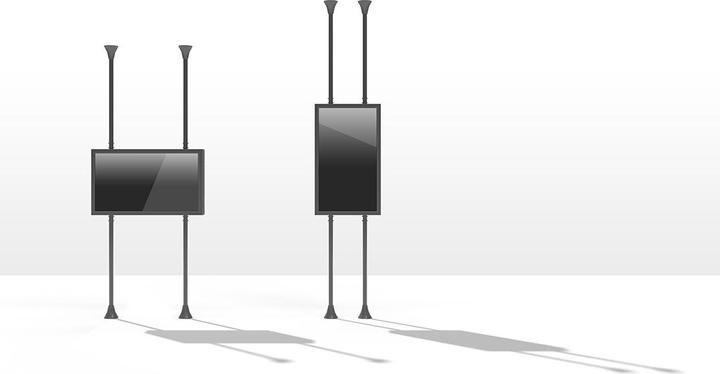 Actual product image Multibrackets M Pro Series Enclosure Floor to Ceiling Mount B2B 55" Medium Black