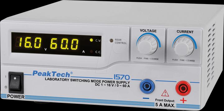 Peaktech Alimentation de laboratoire 1 canal....16 VDC VDC 60 A, Programmable ( 1570)