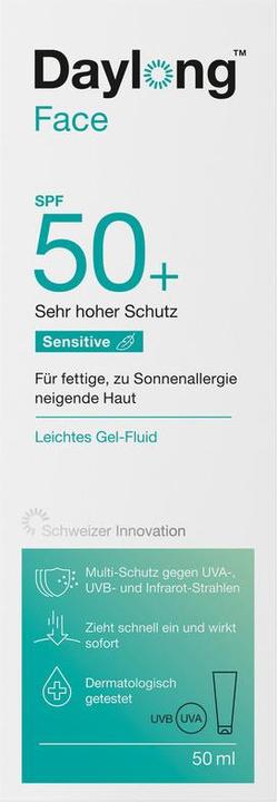 Produktbild Daylong Sensitive Face Gel-Creme (Sonnencreme Gesicht, SPF 50+, 50 ml, 76 g)