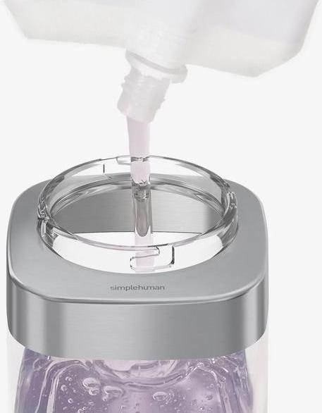 Actual product image Simplehuman Soap dispenser 444 ml, silver/transparent