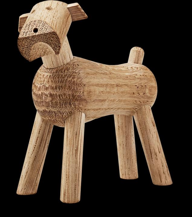 Actual product image Kay Bojesen Tim dog wooden figure (7.5 x 3.5 x 7.5 cm)