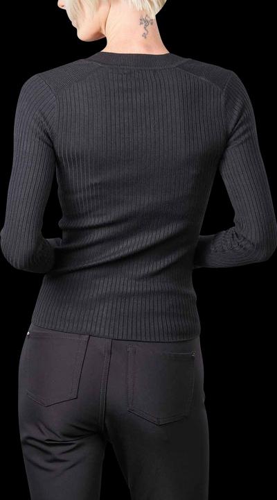 Actual product image Scotch & Soda Skinny Riv Pullover V-Neck Black (XL)