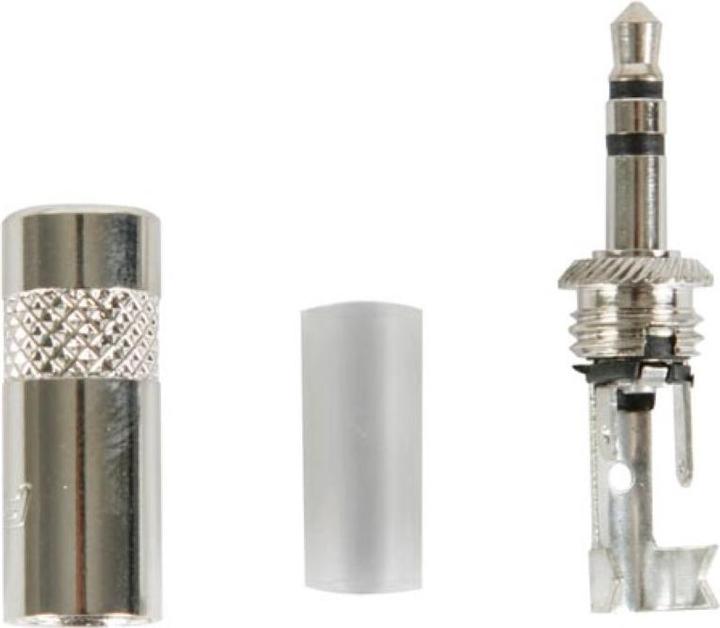 Contrik 3,5mm jack plug, stereo, metal housing with