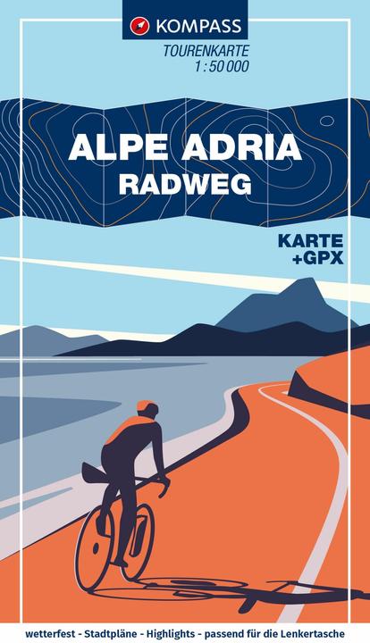 Produktbild Fahrrad-Tourenkarte Alpe Adria Radweg 1:50.000