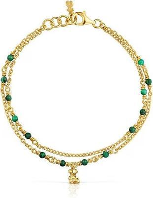 Tous Bold Bear Double Malachite Gold Plated Bracelet 1003972400