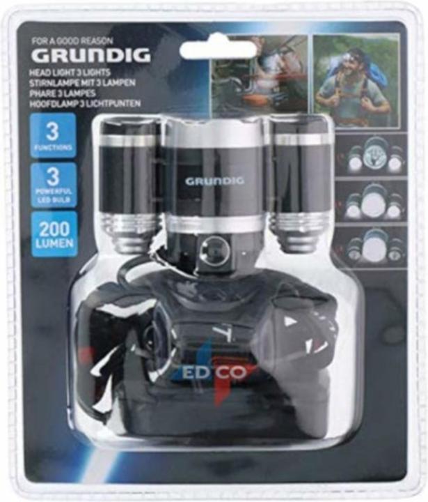 Produktbild Grundig Stirnlampe - 3 Lights LED (200 lm)