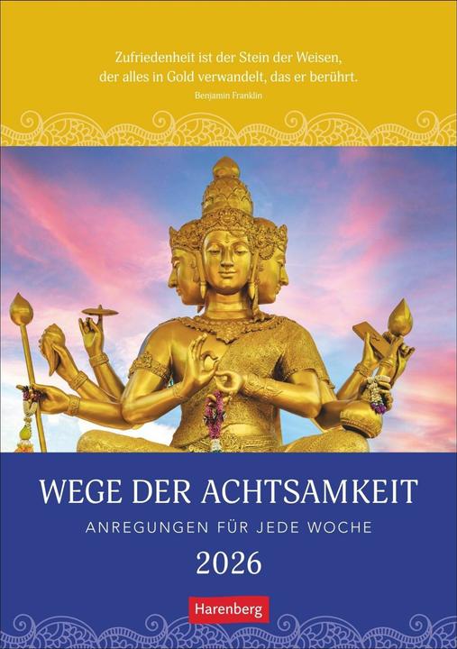 Immagine prodotto Harenberg Wege der Achtsamkeit Wochen-Kulturkalender 2026 - Anregungen für jede Woche (Tedesco, Martina, Schnober-Sen, 2025)