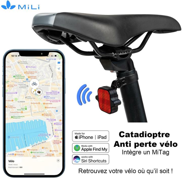 Produktbild Mili LiTag Fahrrad Rücklicht mit Tag