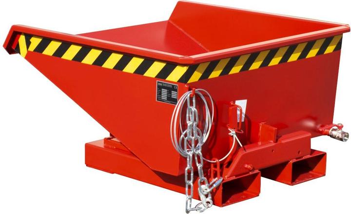 Produktbild eurokraft pro Mini-Kippbehälter für Späne, Volumen 0,225 m³, rot RAL 3000 (225 l)