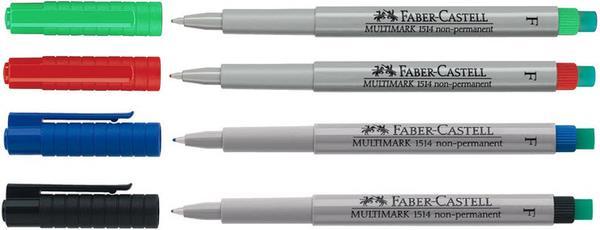 Actual product image Faber-Castell Overhead pen Multimark Non-Permanent (Multicoloured, 0.60 mm, 4 x)