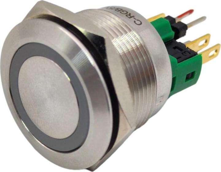 Immagine prodotto Purecrea Pulsante da 22 mm con illuminazione RGB 5V - acciaio inox