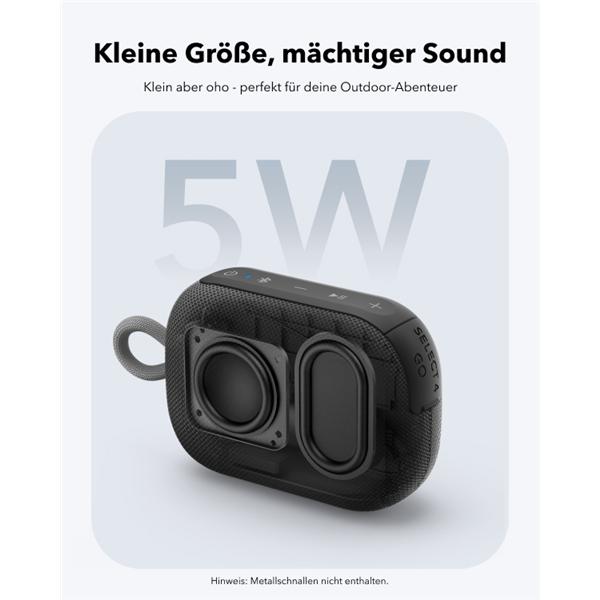 Productafbeelding soundcore Select 4 Go zwart (20 h, Oplaadbare batterij)