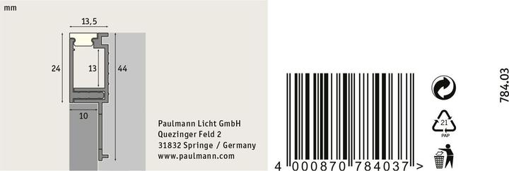 Actual product image Paulmann LumiTiles Profile Top