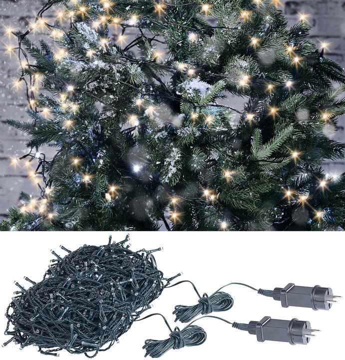 Produktbild Lunartec 2er-Set LED-Lichterketten mit320 LEDs für innen & aussen, IP44, 32 m (37 m)