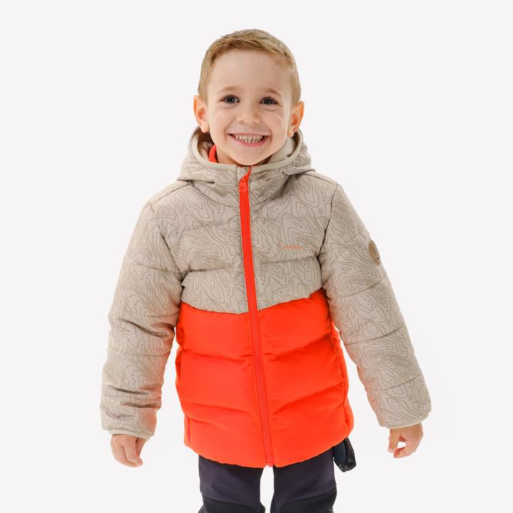 Quechua Winterjacke Kleinkinder Gr. 92–116 Wandern - NH500 orange/beige