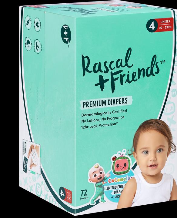 Actual product image Rascal+Friends Premium (Size 4, Pack, 72 Piece)
