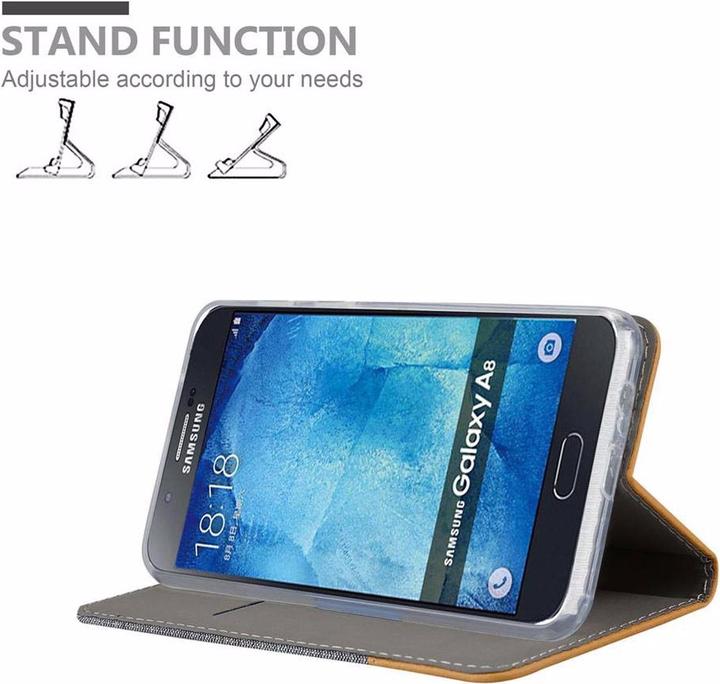 Produktbild Cadorabo Book Jeans Optik Cover (Samsung Galaxy A8 (2018))