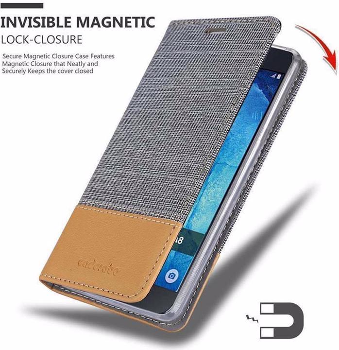 Produktbild Cadorabo Book Jeans Optik Cover (Samsung Galaxy A8 (2018))