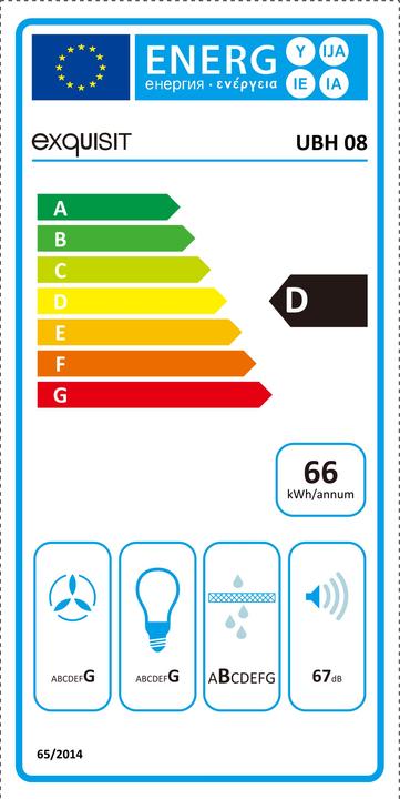 Energie-Label Exquisit UBH 08 (Unterbauhaube)