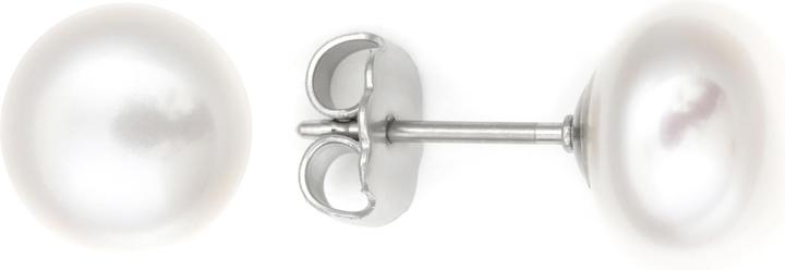 Heideman Perlohrstecker 10mm silberfarbend poliert (100% Edelstahl)