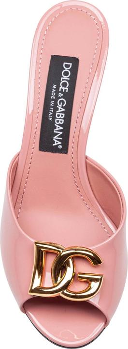 Actual product image Dolce & Gabbana keira sandal in patent leather pink color (38)
