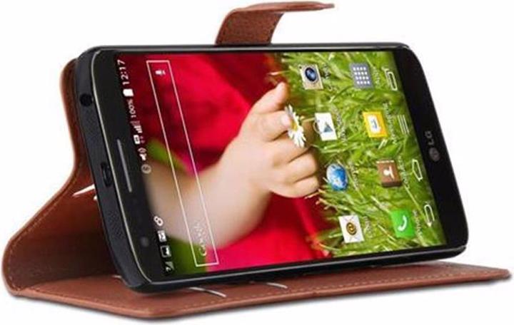 Actual product image Cadorabo Book with stand function cover (LG G2)