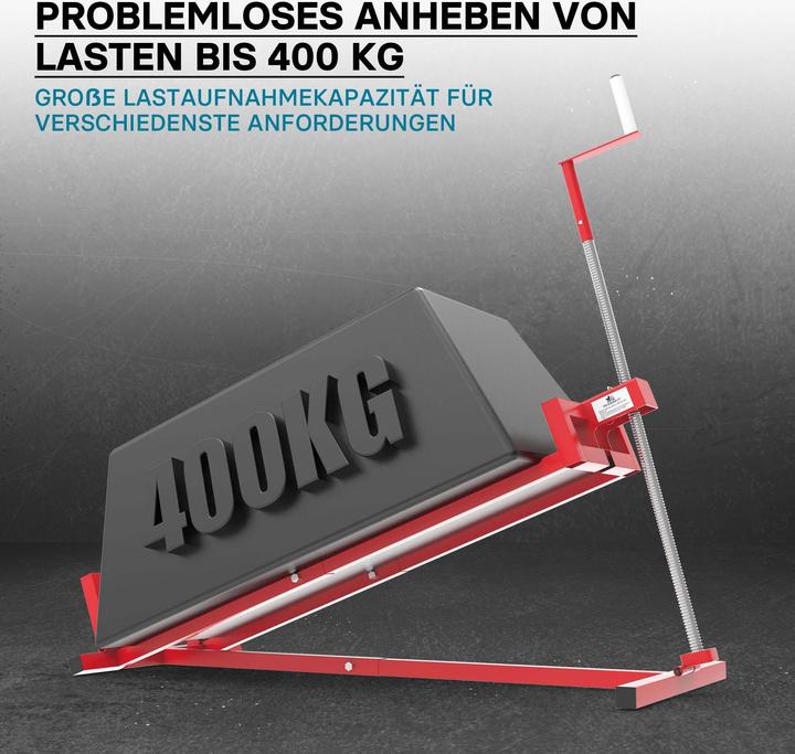 Produktbild Wiltec Reinigungshilfe Hebevorrichtung Aufsitzmäher Rasentraktor Lifter 400 kg (Rasentraktor, Traktorzubehör)