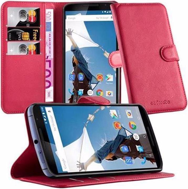 Actual product image Cadorabo Book with stand function cover (Motorola Nexus 6)