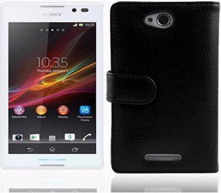 Actual product image Cadorabo Book with structure cover (Sony Xperia C)