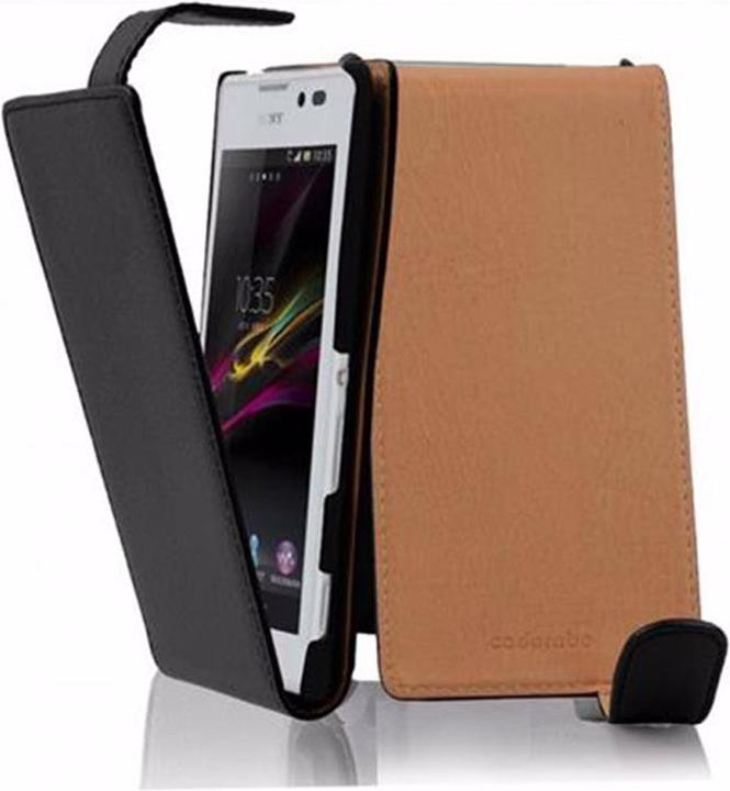 Productafbeelding Cadorabo Flip met structuurhoes (Sony Xperia C)