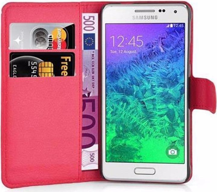 Actual product image Cadorabo Book with stand function cover (Samsung Galaxy Alpha)